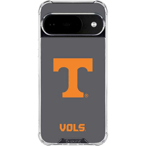 University of Tennessee-Knoxville T Logo Vols on Gray Google Pixel 10 Clear Case